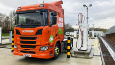 The facility can serve up to 450 HGVs each day. Image: CNG Fuels/Scania